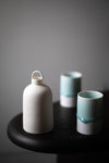 White Porcelain Loopy Bottle II by Elaine Sheppard Bolt