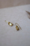 18ct Gold Rectangle Shell Drop Earrings by Ulrike Ramin