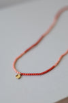 Shell square coral necklace by Ulrike Ramin