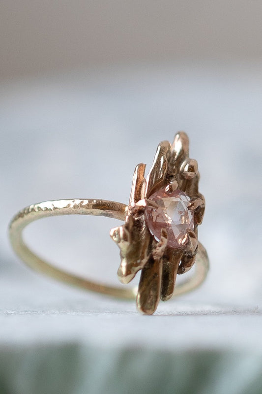 Molten Peach Sapphire Ring' by Laura Ngyou