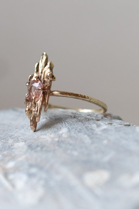 Molten Peach Sapphire Ring' by Laura Ngyou