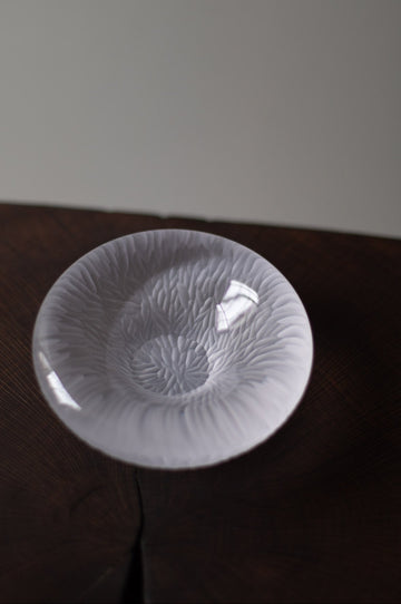 Small Glass Intaglio Hexa Bowl by Vezzini and Chen