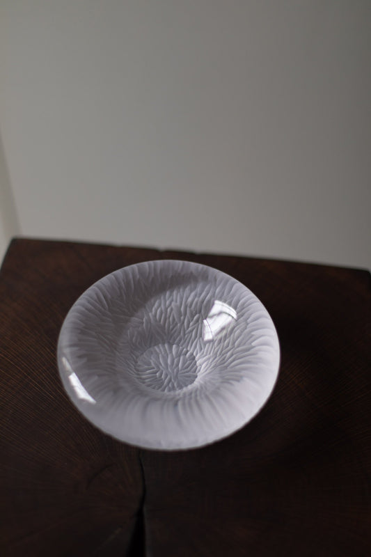 Small Glass Intaglio Hexa Bowl by Vezzini and Chen
