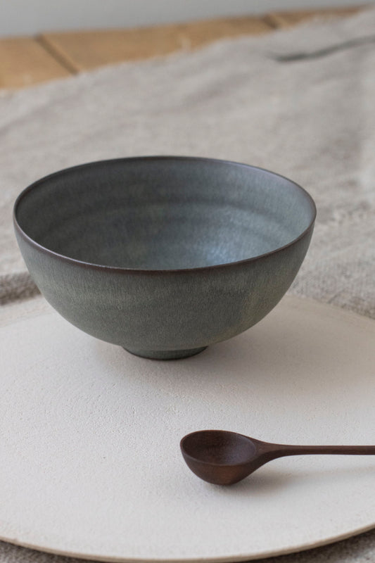 Footed Bowl in Moss Green, by Borja Moronta