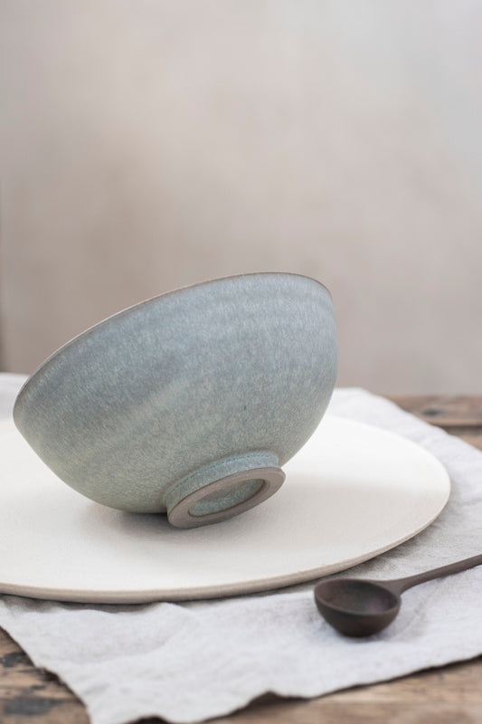 Footed Bowl in Mist Blue, by Borja Moronta