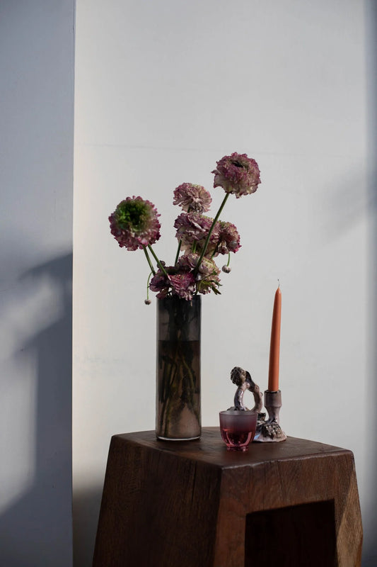 Blown Glass Vases with China Clay Patina by Edmond Byrne