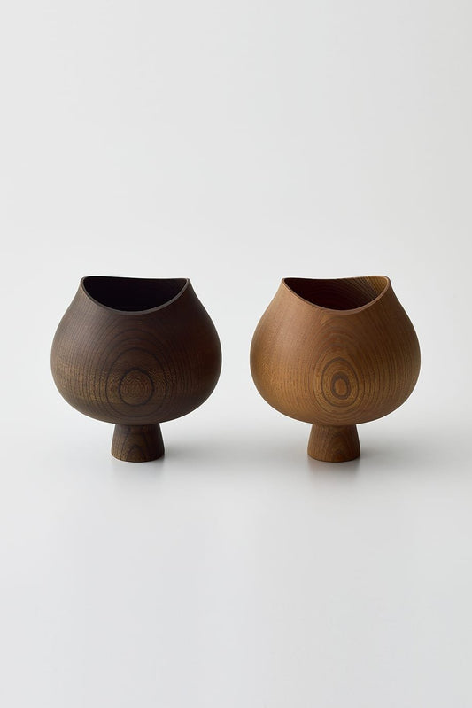 AEKA Object, Footed Vase L, Black by GATO MIKIO