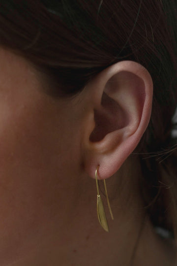 Adele Brereton Spiculum 18-carat Gold Hook Earrings