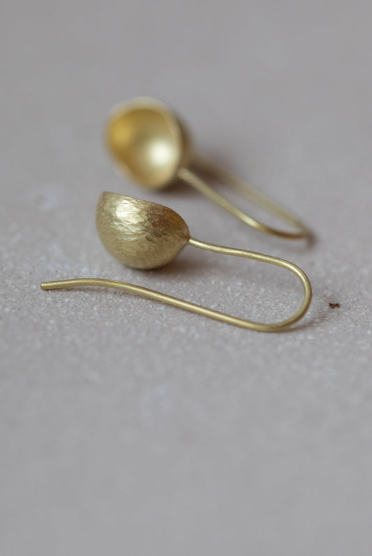 18ct Gold Bell Hook Earrings by Adele Brereton