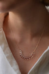 Woven  Semicircle Small Glass 18k Necklace by Bubun