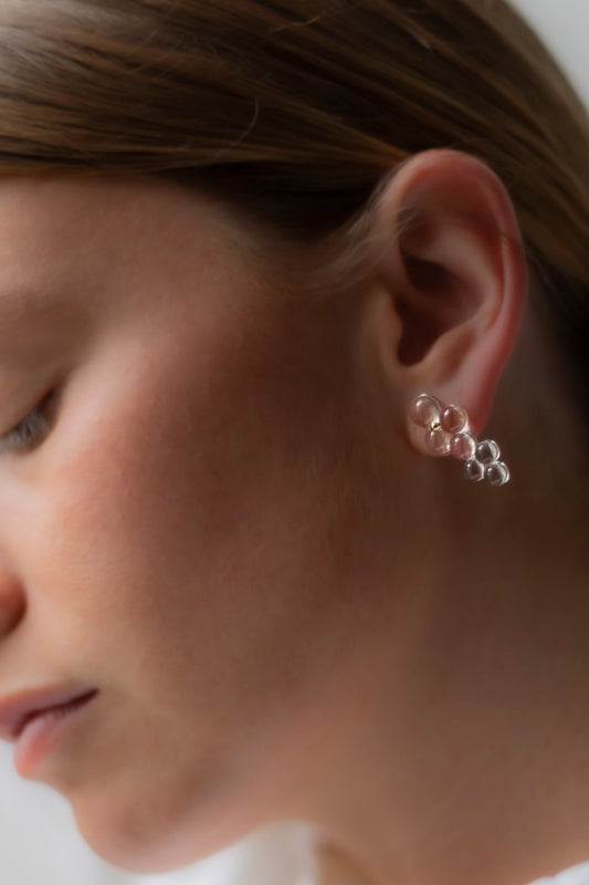Woven Seven Glass 18k Earrings II by Bubun