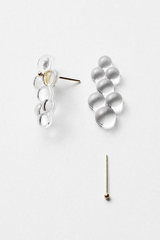 Woven Seven Glass 18k Earrings II by Bubun