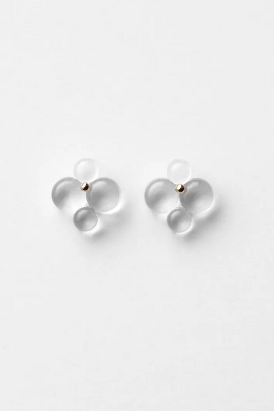 Woven Four Glass 18k Earrings by Bubun