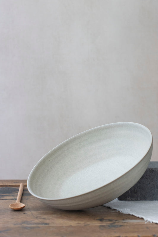 Pasta Bowl in Pearl Grey by Borja Moronta