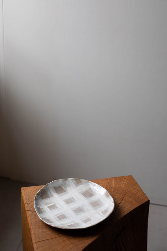 White Lines Plate by Lisa Stockham