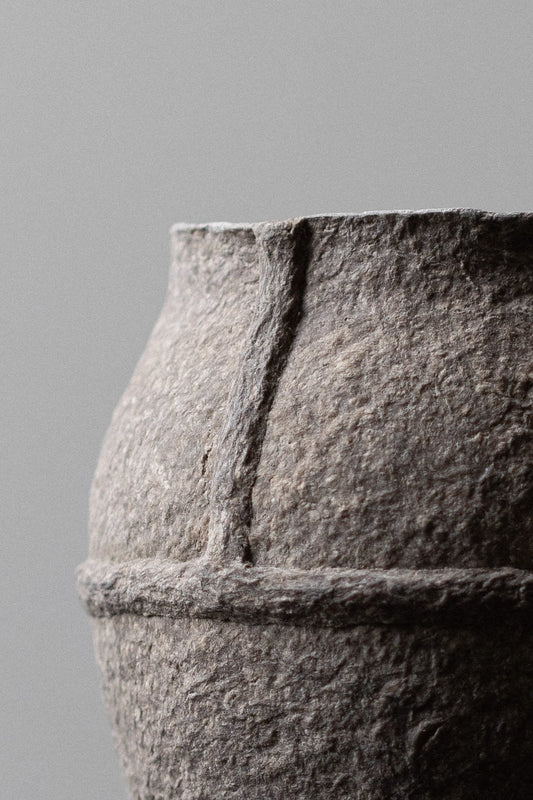 Paperpulp Grey Short Jar, by Debbie Wijskamp