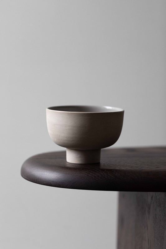 Small Stemmed Bowl, Grey, by Derek Wilson