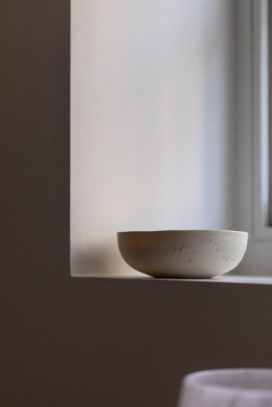 Porcelain Bowl with Subtle Wood Ash Decoration I