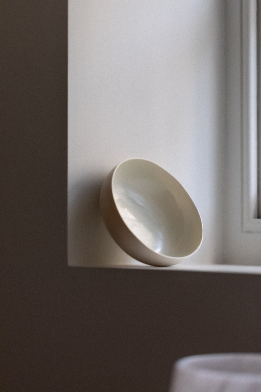 Porcelain Bowl with Subtle Wood Ash Decoration I