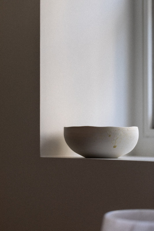 Porcelain Bowl with Subtle Wood Ash Decoration III