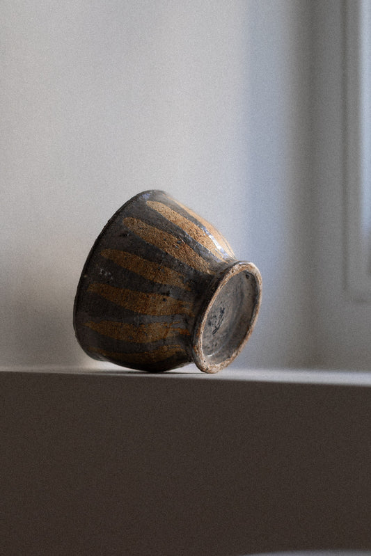 Café au Lait Bowl Vertical Lines Hagi orage II