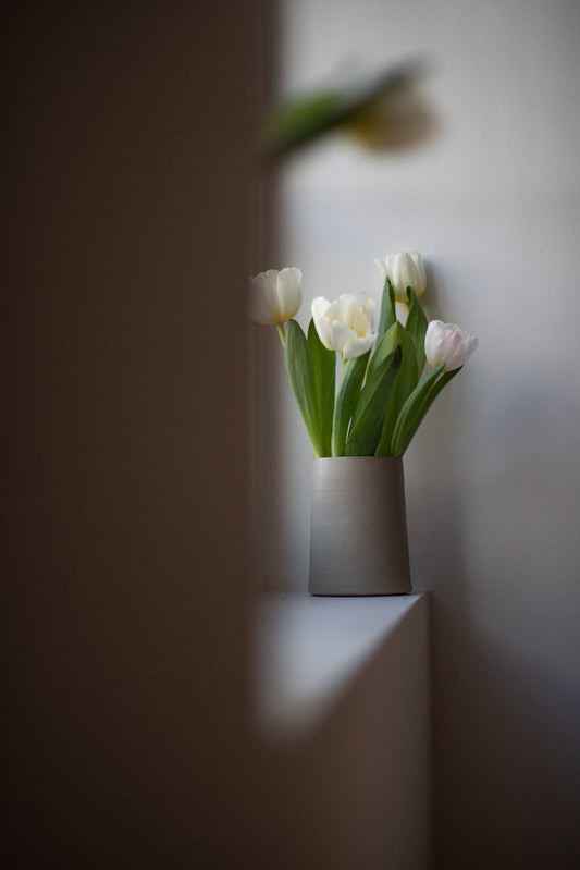 Vase in Pearl Grey & Cloud White by Borja Moronta