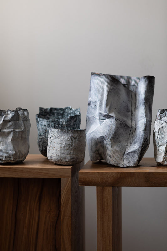 Stitched Together in Time IV by Helen Carnac