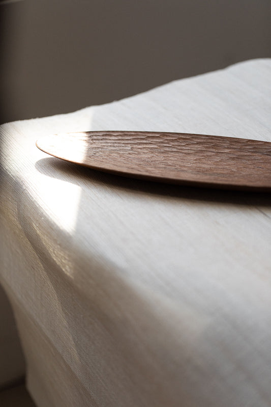Long Oval Tray in Walnut