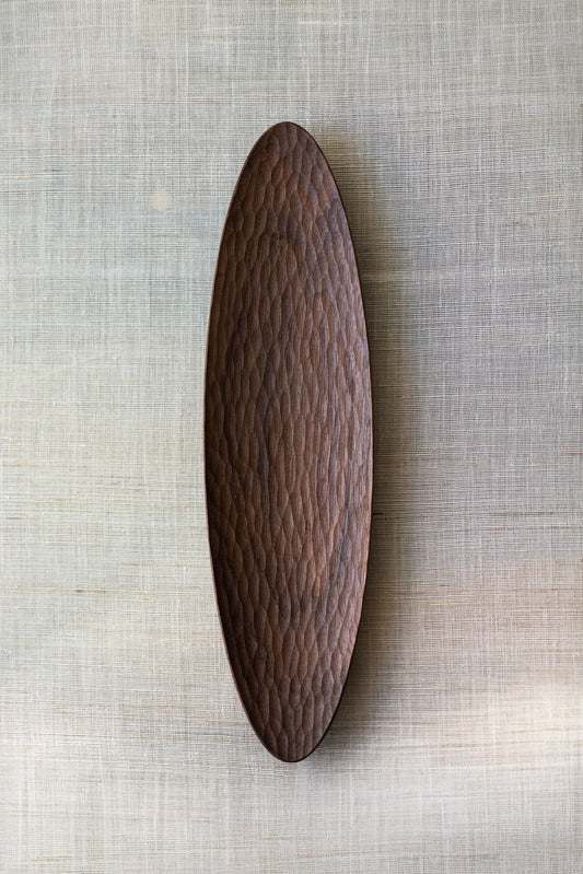 Long Oval Tray in Walnut