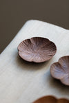 Floral Form Small Plate in Walnut