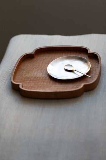 Cloud Form Rimmed Tray in Cherry
