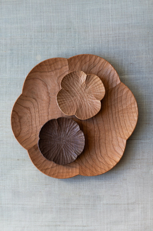 Floral Form Large Plate in Cherry