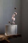 Oval Cylindrical Silver-Line Vase
