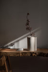 Tall Oval Cylindrical Silver-Line Vase by Hyejin Lee