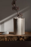 Tall Oval Cylindrical Silver-Line Vase by Hyejin Lee