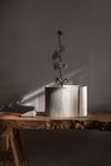Oval Cylindrical Silver-Line Vase