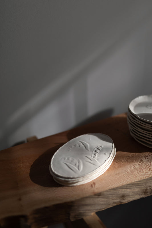Flat Oval Garden Plate  by Hyejin Lee
