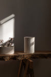 Tall Oval Cylindrical Silver-Line Vase by Hyejin Lee