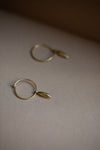 Rice Grain Ear Hoops in Gold by Kerry Seaton