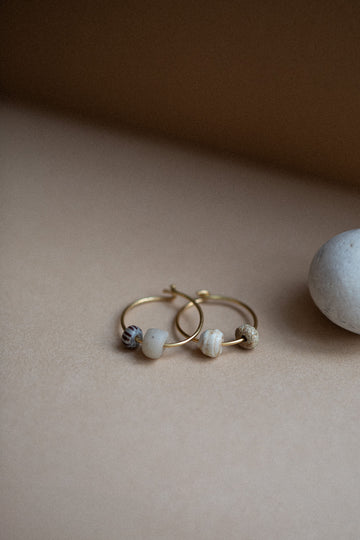 Ancient Beads Ear Hoops I by Kerry Seaton