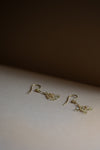 Ancient Pyramid Diamond Drop Earrings, Yellow Diamonds