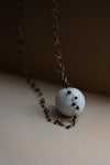 Link Diamond Necklace with Black Diamonds