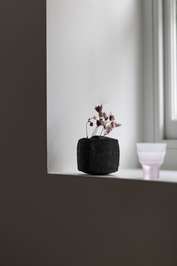 Black Cube Vase
