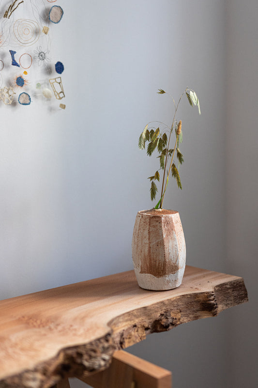 Faceted Stem Vase