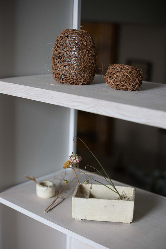 Blickling, Crocosmia Random Weave Vessel  by Lizzie Kimbley