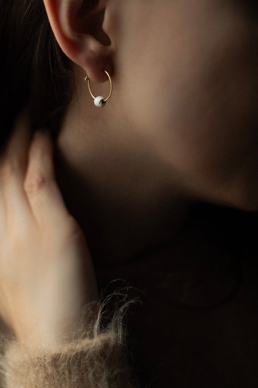 Ancient Beads Ear Hoops by Kerry Seaton
