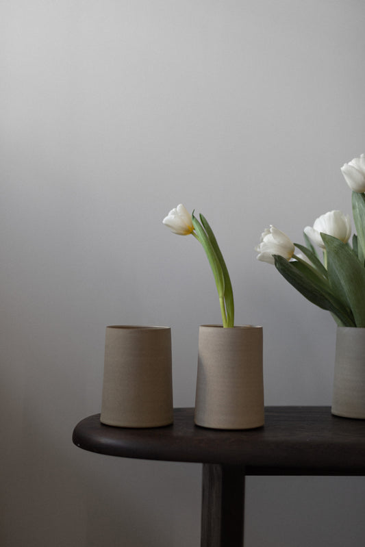 Vase in Pearl Grey & Cloud White by Borja Moronta
