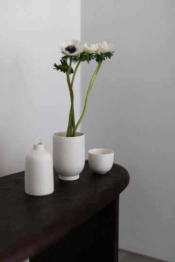 White Tall Bowl by Elaine Sheppard Bolt