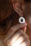 Silver Fingerprint Earring I by Heeseung Koh