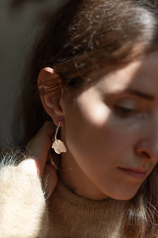 Silver Fingerprint Earring II by Heeseung Koh